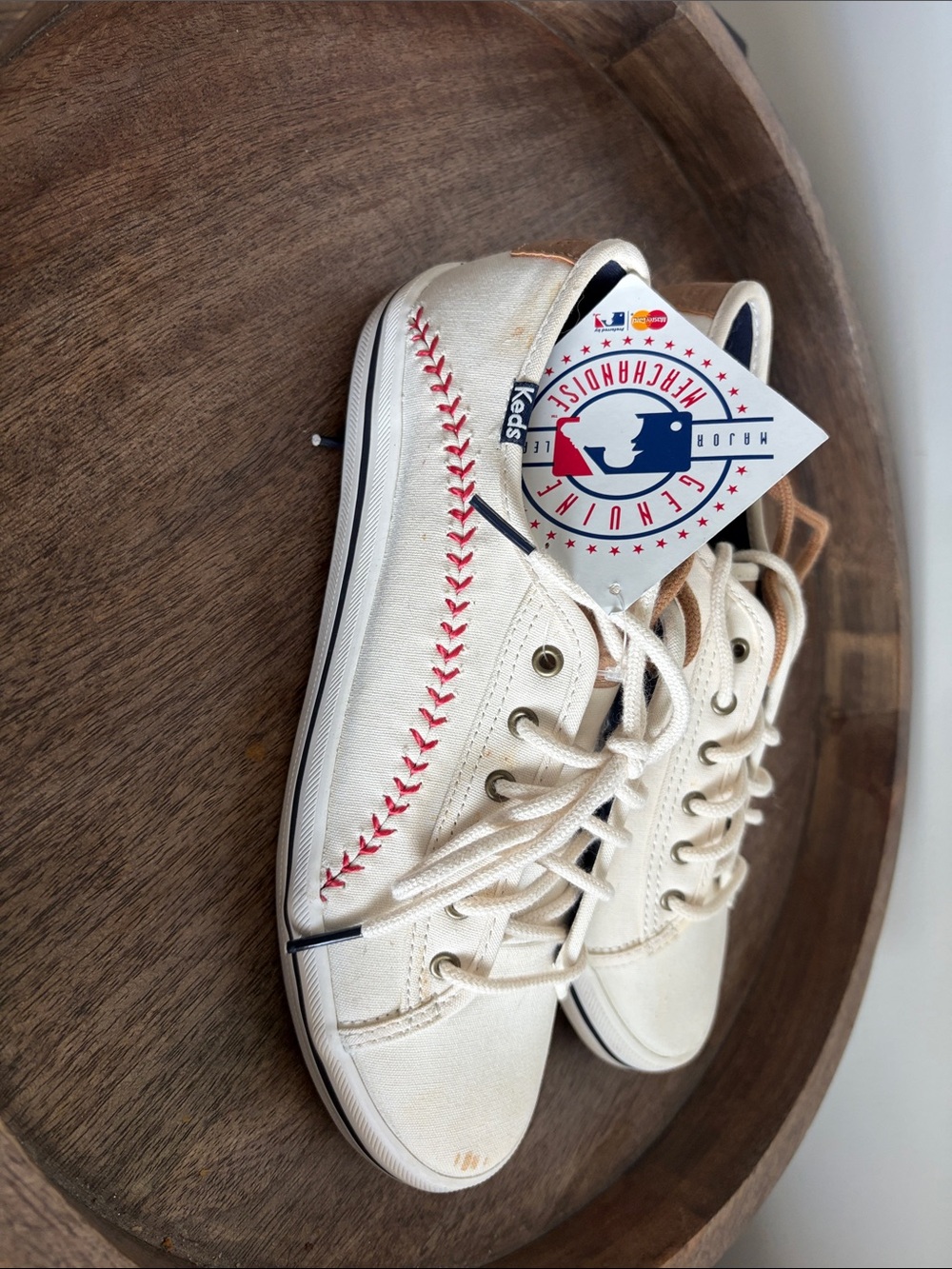 Keds Baseball Stitch Canvas Sneakers NWT -AS IS